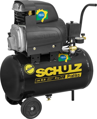 Motocompressor de ar, 8,6 pcm, 22,9 litros, 220 V~, Pratiko CSI 8,6/25, 9150422-0