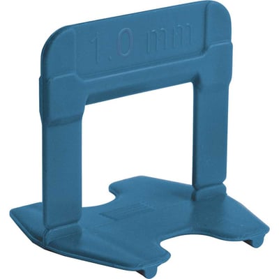Espaçador nivelador para pisos, azul, Eco, 1 mm, pacote com 50 peças, 61334