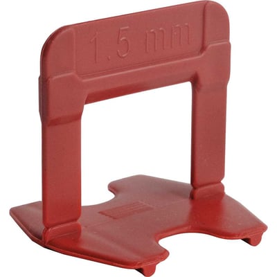Espaçador nivelador para pisos, vermelho, Eco, 1,5 mm, caixa com 500 peças, 62407