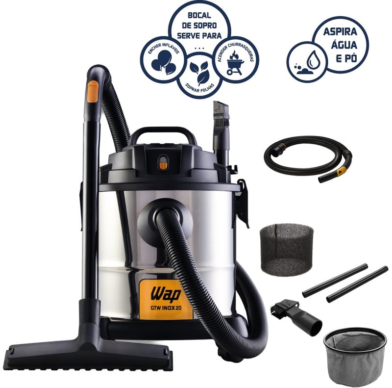 Aspirador de pó e líquidos, 127 V~, 1.600 W