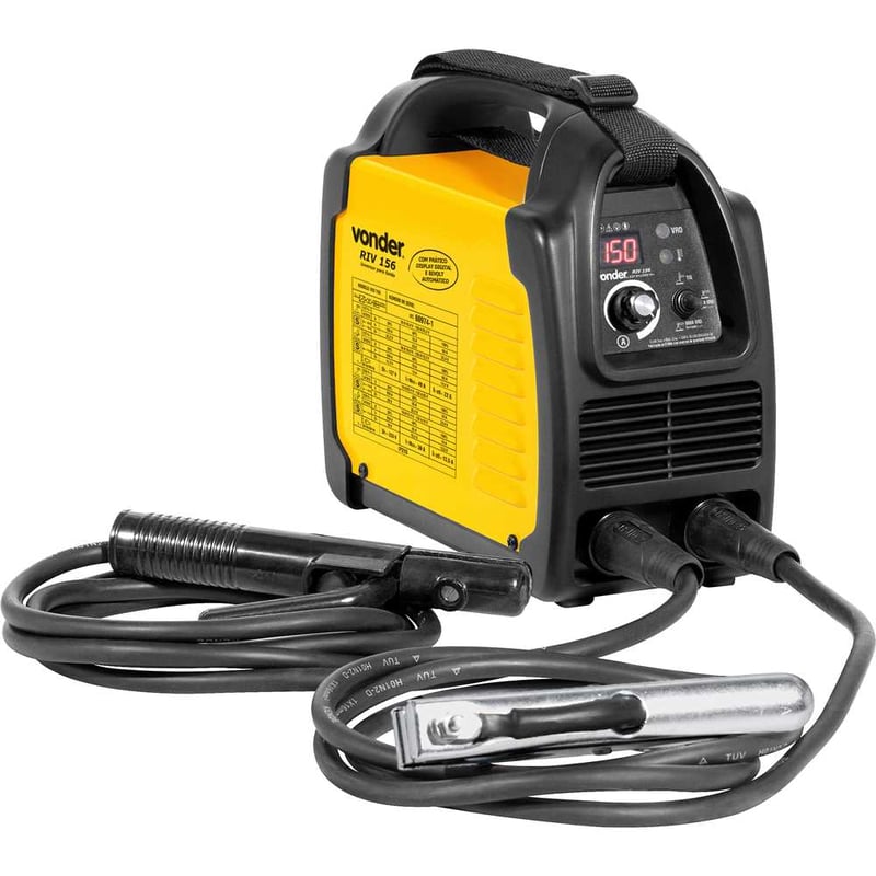 Inversor para solda com eletrodo e TIG, 150 A, RIV 156, com display digital, monofásico, 127 V~ - 220 V~ - Seleção automática