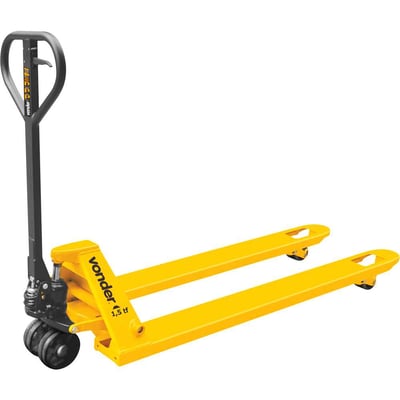 Paleteira hidráulica, 1,5 tonelada (1,5 tf), 1.150 mm x 550 mm, roda simples de nylon