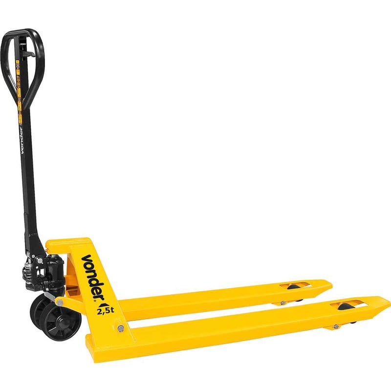Paleteira hidráulica, 2,5 toneladas (2,5 tf), 1.150 mm x 550 mm, roda simples de nylon
