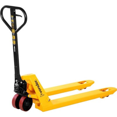 Paleteira hidráulica, 2,5 toneladas (2,5 tf), 1.150 mm x 550 mm, roda simples de poliuretano