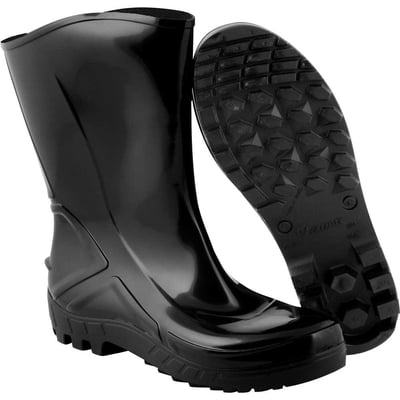 Bota de PVC preta, sem forro, cano médio, 38, Vulcaflex 110 VFLEX