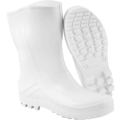 Bota de PVC branca, com forro, cano médio, 39, Vulcaflex