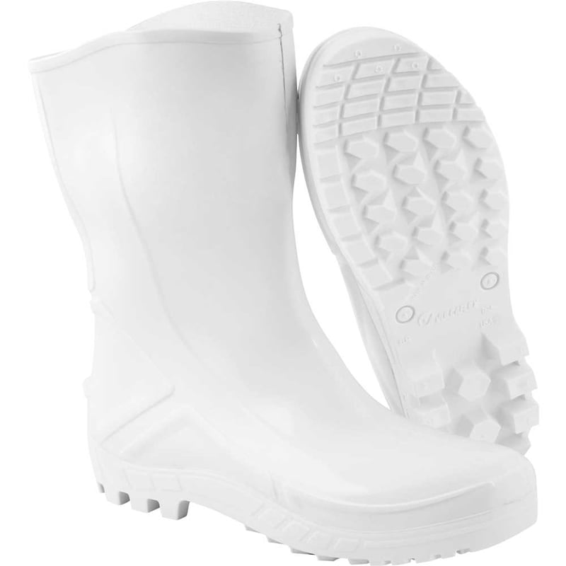 Bota de PVC branca, com forro, cano médio, 44, Vulcaflex