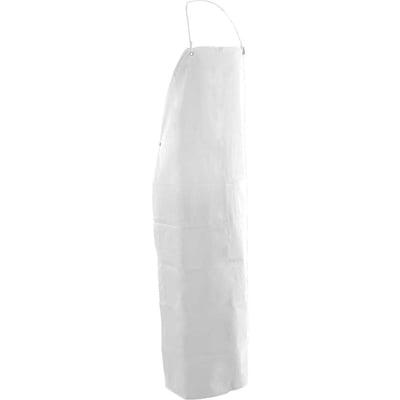 Avental de PVC com forro, 1,20 m x 0,70 m, branco