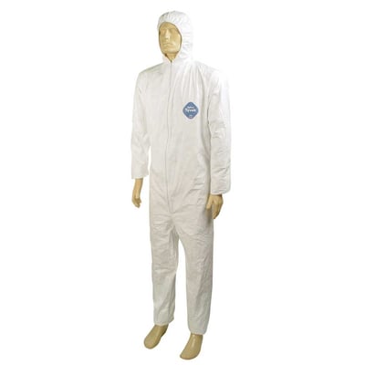Macacão de proteção, com capuz, branco, tamanho M, TYVEK