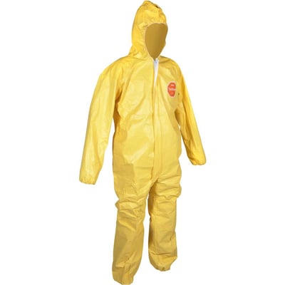 Macacão de proteção, com capuz, amarelo, tamanho G, TYCHEM