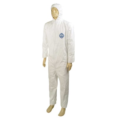 Macacão de proteção, com capuz, branco, tamanho XG, TYVEK