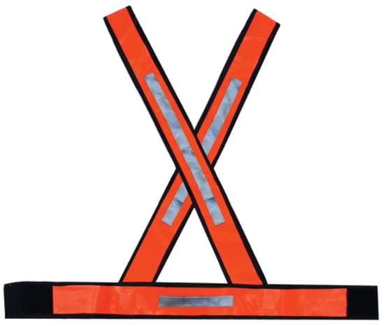 Colete sinal. TIPO "X", laranja/cinza, uso diurno