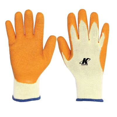 Luva algodão, palma latex, laranja, XG 10, ORANGEFLEX ,02.08.1.4