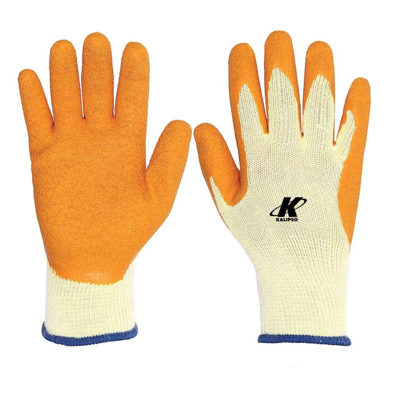 Luva algodão, palma latex, laranja, XG 10, ORANGEFLEX ,02.08.1.4
