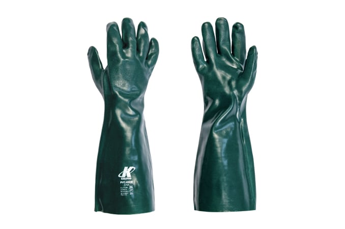Luva pvc c/ forro palma aspera 9.1/2 x 45cm