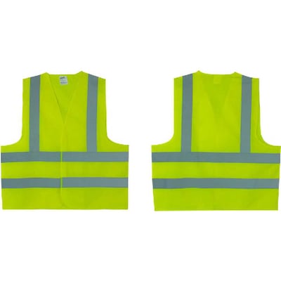 Colete sinal.. sem bolso, CG-06, verde limão com refletivo prata, 012505212