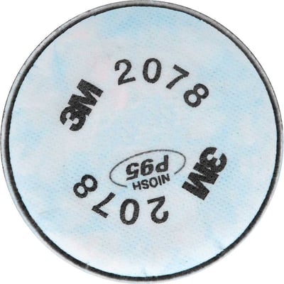 Filtro para respirador serie 6000, 2078 , para poeiras, baixas concentrações de vapor orgânico e gases ácidos, HB004823991
