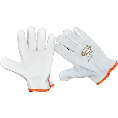 Luva vaqueta mista ,com dorso em raspa, reforço na palma 7 cm, 1-2