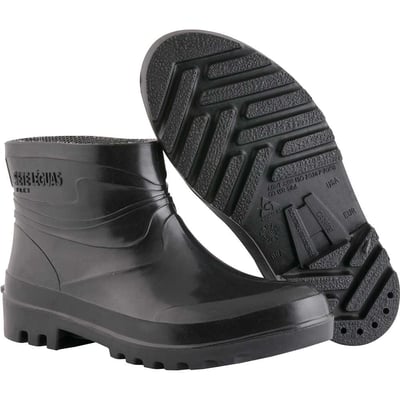 Bota de PVC preta, cano curto, 10 cm, com forro, SL FLEX, 34