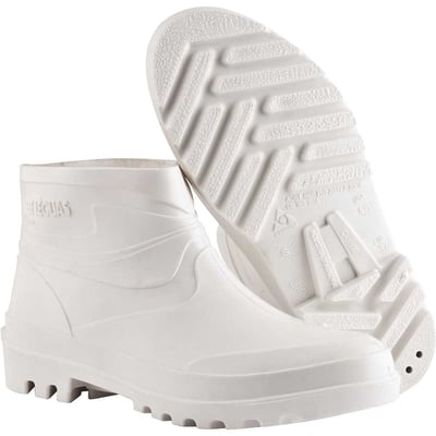 Bota de PVC branca, cano curto, 10 cm, com forro, SL FLEX, 38