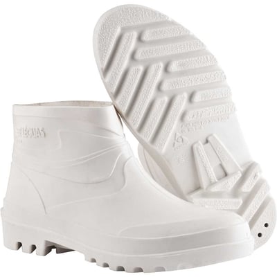 Bota de PVC branca, cano curto, 10 cm, com forro, SL FLEX, 39/40
