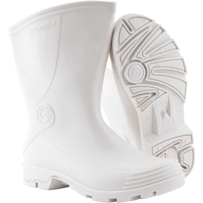 Bota de PVC branca, cano curto, com forro, Capataz II, 41