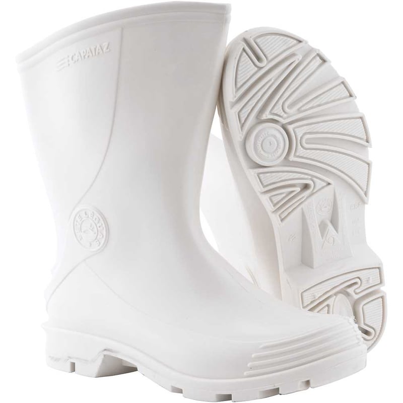 Bota de PVC branca, cano curto, com forro, Capataz II, 41