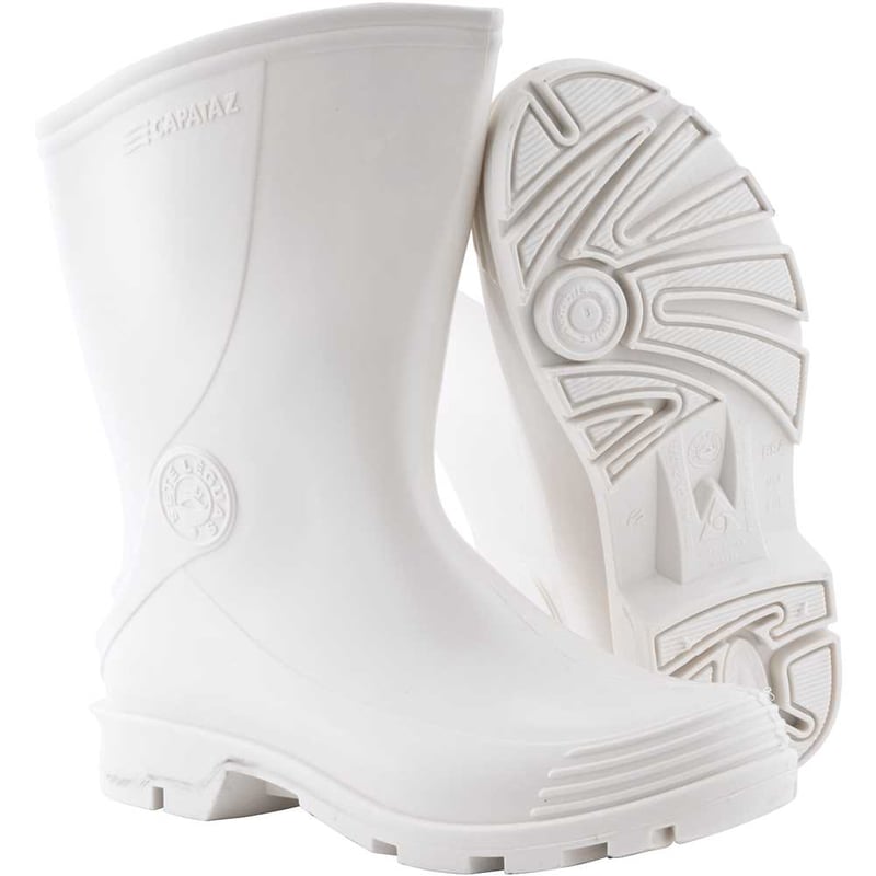 Bota de PVC branca, cano curto, Capataz II, 43