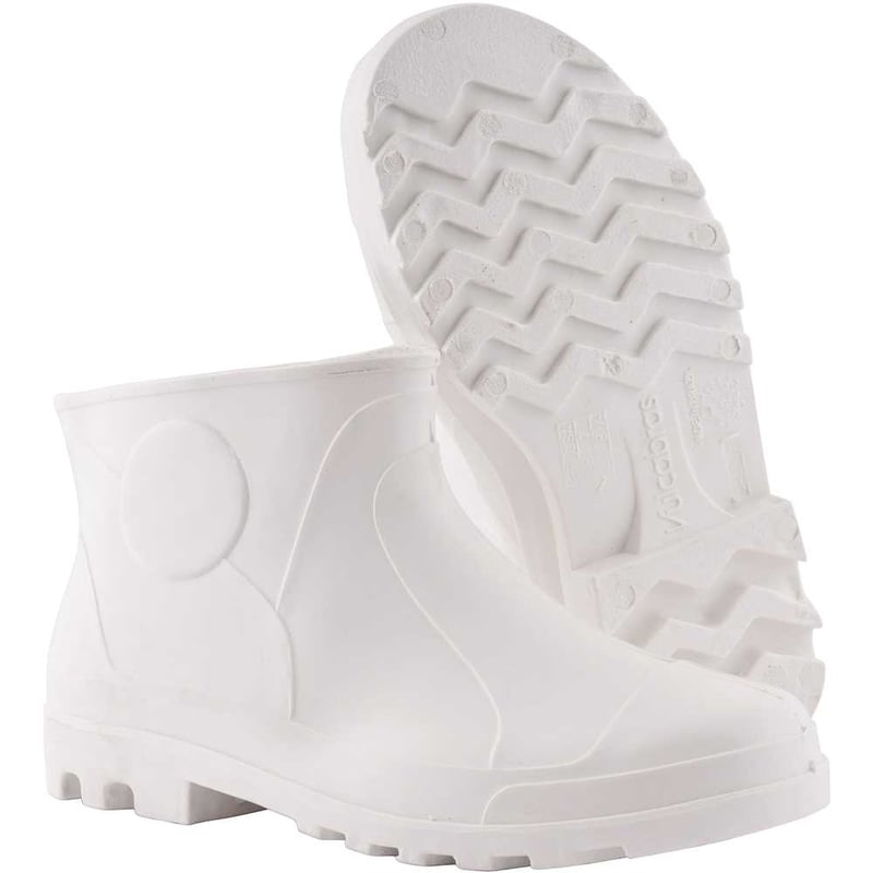 Bota de PVC branca, cano curto, com forro, SOFT, 38