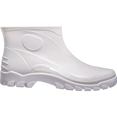 Bota PVC com forro, cano extra curto, 35/36 branca