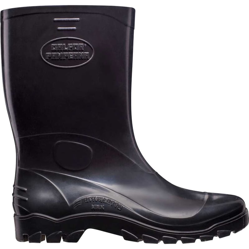 Bota de PVC, cano médio, com forro, nº 41, preta, STIVALETTO MAX, STMP 516
