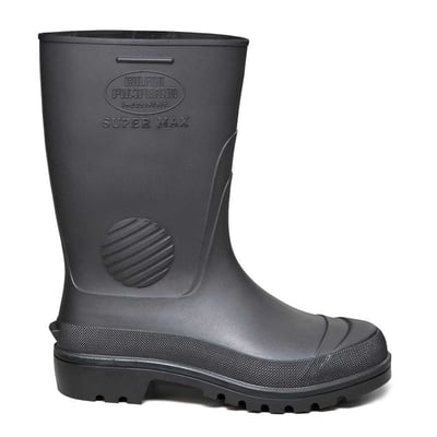 Bota de PVC preta, cano médio, sem forro, 43