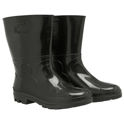 Bota de PVC preta, cano curto, 37