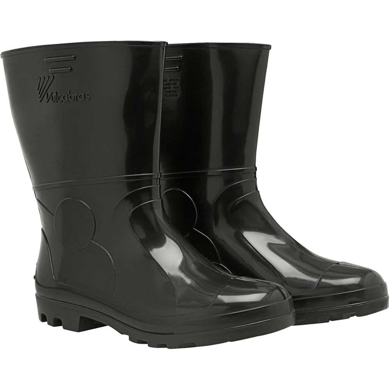Bota de PVC preta, cano curto, 40