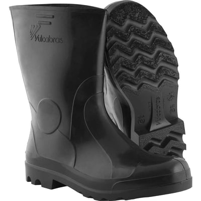 Bota de PVC preta, cano curto, 46/47