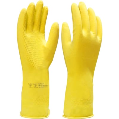 Luva de látex, tamanho 8 (M), cor amarela, antiderrapante, Verniz Silver, LV-LAVS-8