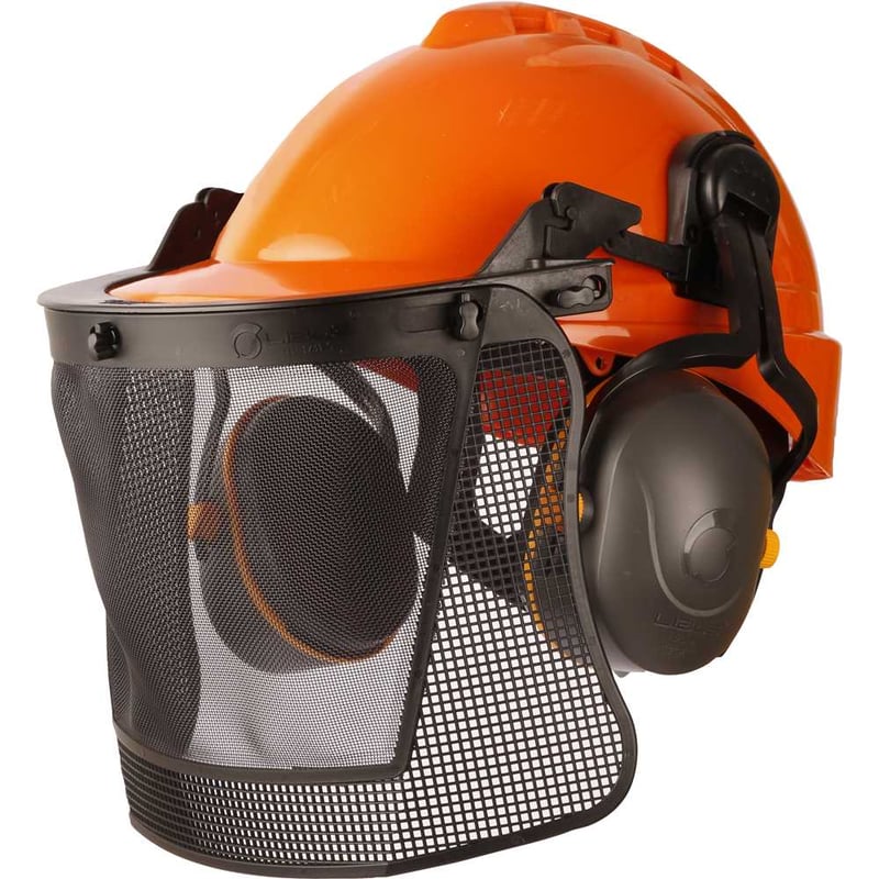 Capacete com proteção facial e abafador de ruído, 902461
