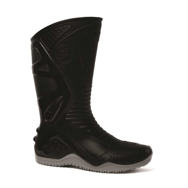 Bota de PVC preta e cinza, 37