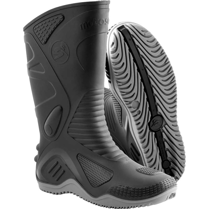 Bota de PVC preta e cinza, 40