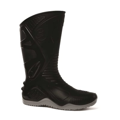 Bota de PVC preta e cinza, 44
