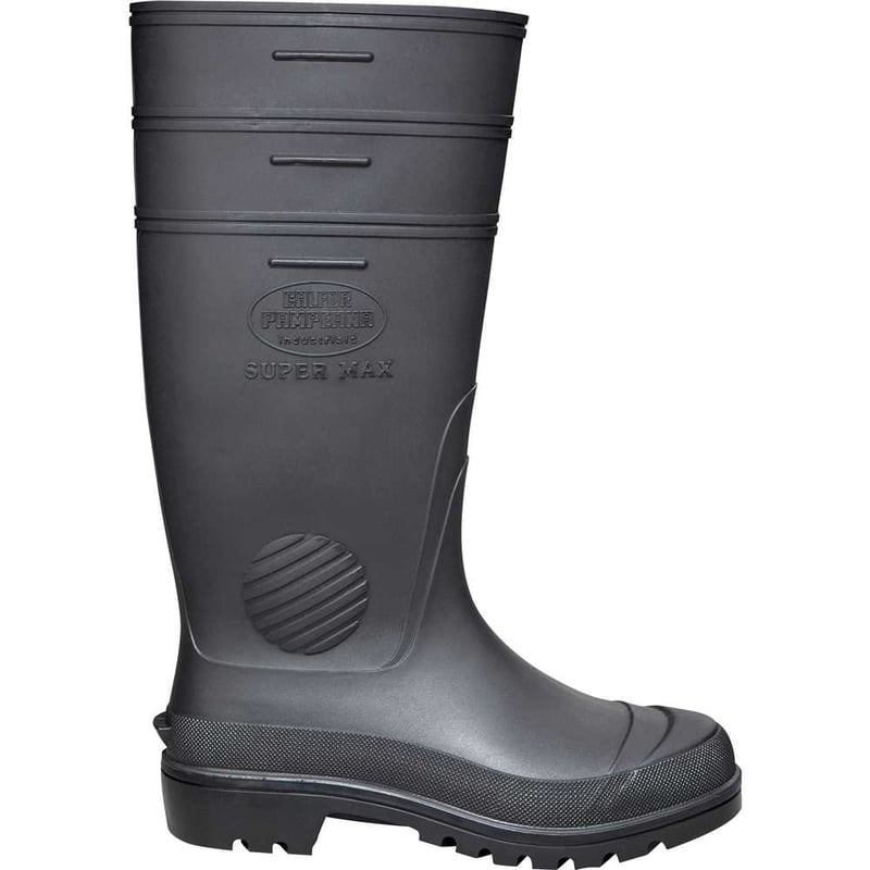 Bota de PVC preta, cano extra longo, sem forro, 44, SUPERMAX CELSF 503, C ALFOR