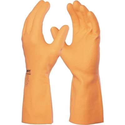 Luva de látex Max Orange, tamanho G