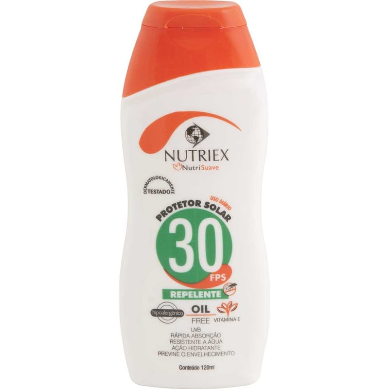 Protetor solar FPS 30, com repelente, 120 ml
