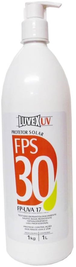 Creme protetor solar, FPS: 30 (UVB) e 17 (UVA), 1 kg