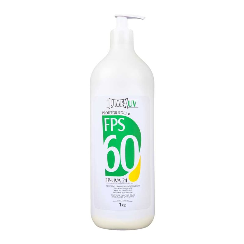 Creme protetor solar, FPS: 60 (UVB) e 24 (UVA), 1 kg
