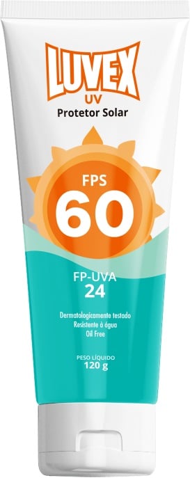 Creme protetor solar, FPS: 60 (UVB) e 24 (UVA), 120 g