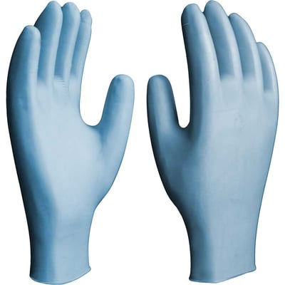Luva nitrílica, azul, tamanho 10 (GG)