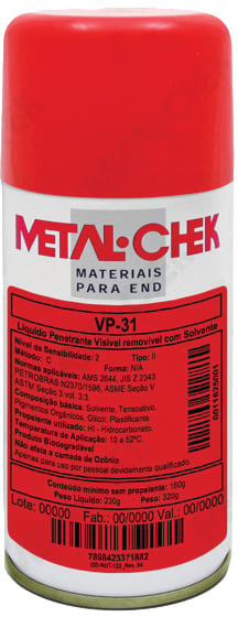 Liquido penetrante, 220 g, vermelho