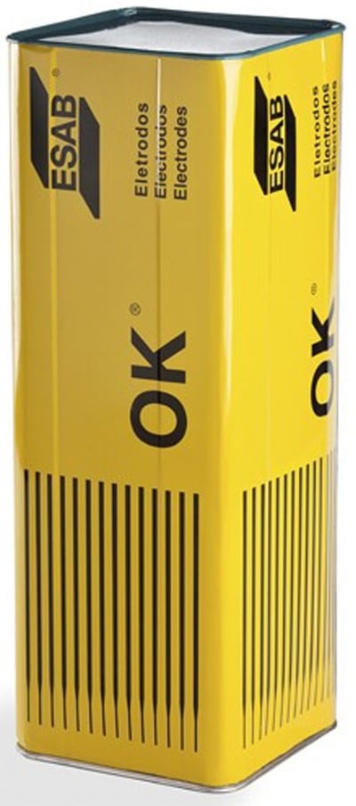 Eletrodo revestido para aço carbono, 18 kg, E7018G/1 OK5500, com 3,25 mm