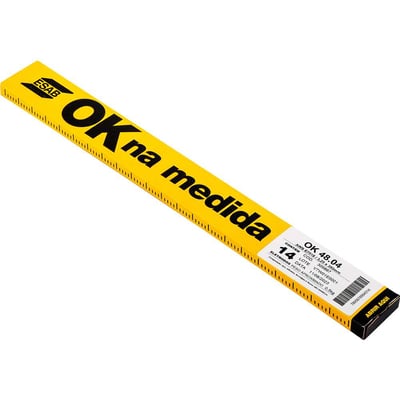 Eletrodo revestido para aço carbono, caixa com 14 varetas, E7018, com 3,25 mm, OK 48.04, 0309887